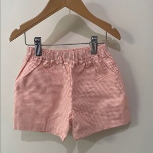 Classic Gingham Pull-On Shorts - peach color TBBC NWT size 3T